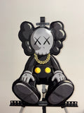 KAWS Inspired Blackout Cartoon Wall Art | Glossy Resin Hypebeast Decor
