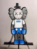 KAWS Inspired Supreme Blue Edition Wall Art | Glossy Resin Hypebeast Decor