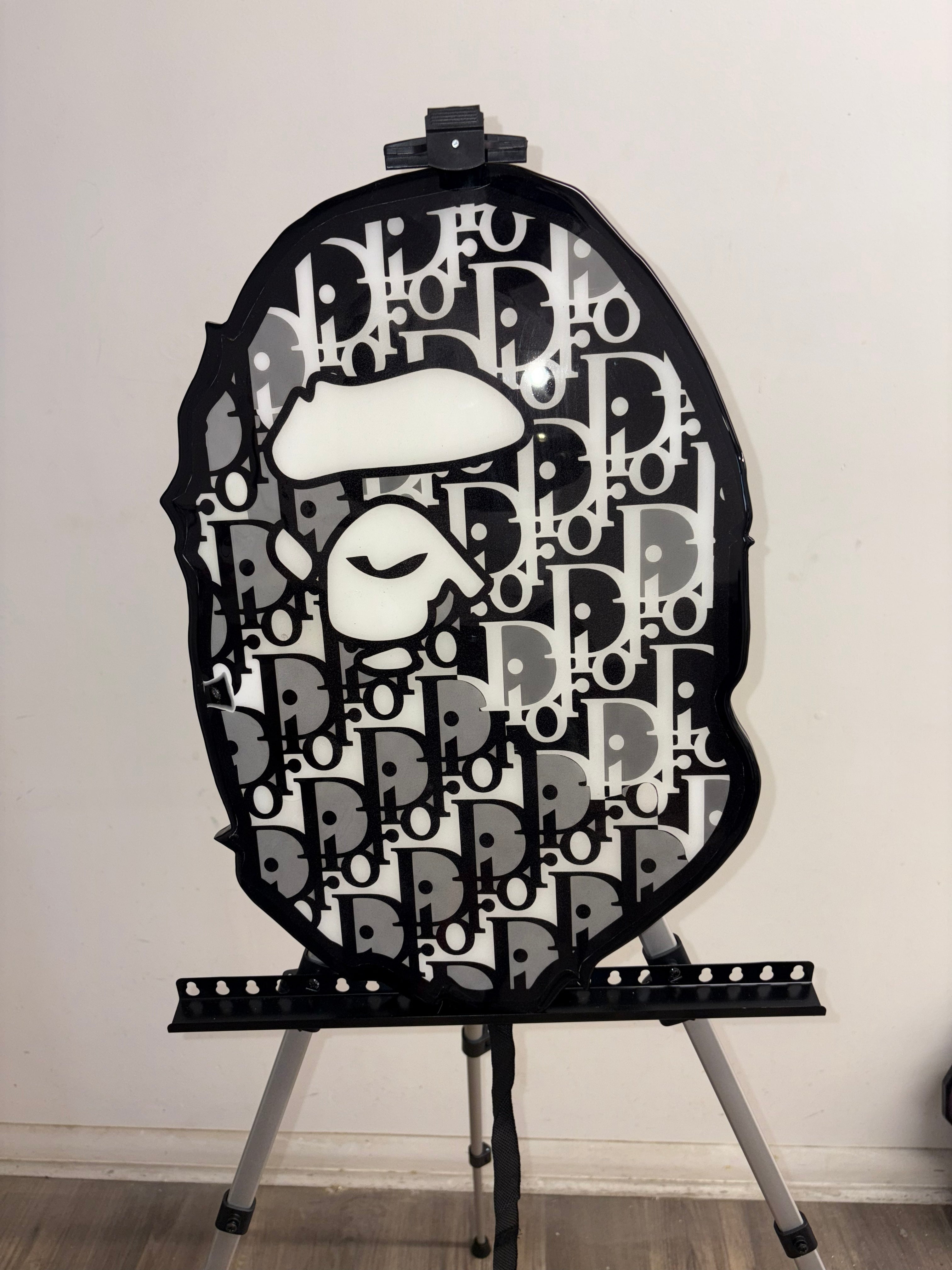 Monochrome Ape Luxury Wall Art | Designer Inspired Resin Decor
